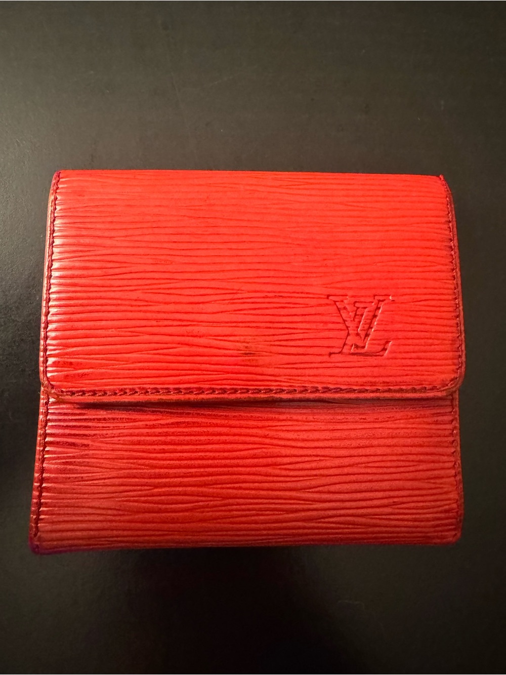 Louis Vuitton Red Epi Leather Small Wallet